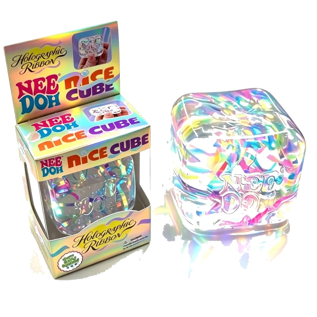 Needoh holographic ribbon cube